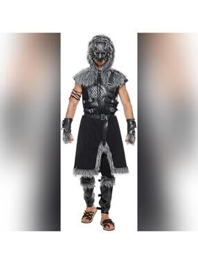 NWT EraSpooky Adult Viking Wolf Werewolf Costume Cosplay Suit, Medium